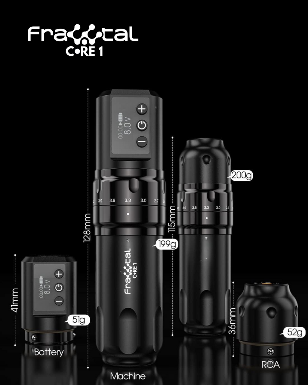 Fracctal Core 1 Wireless Pen | Tattoo